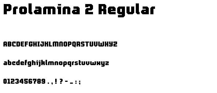 ProLamina 2 Regular font
